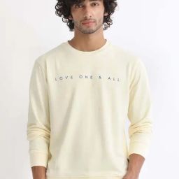 Rare Rabbit Yellow Regular Fit Graphic Sweatshirt-image-65