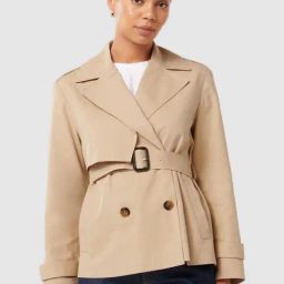 Forever New Beige Blended Regular Fit Jacket-image-45