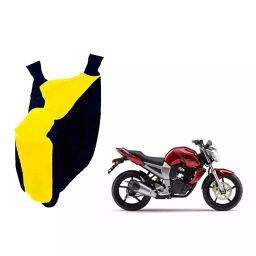 Auto Pearl Waterproof Two Wheeler Cover For Yamaha FZ16 (Yellow & Blue)-image-94