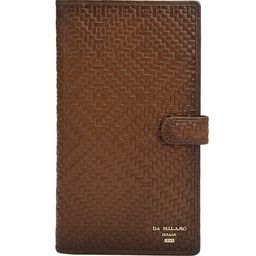 Da Milano Men Geometric Textured Leather Card Holder-image-100