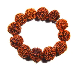 Divine souvenirs Unisex Rudhraksh Beaded Wooden Elasticated Bracelet-image-95