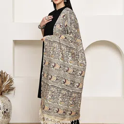 LOOM LEGACY Printed Block Print Khadi Cotton Dupatta image 2