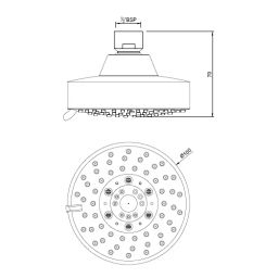 Jaquar 100 mm Round ABS Silver Wall Mount Overhead Rain Shower OHS-CHR-1999-image-99