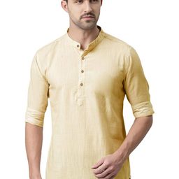 EdinWolf Men Solid Daily Cotton Short Kurta-image-98