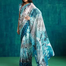 RACHNA Checked Printed Saree image 4