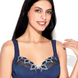 Enamor Estate Blue Under Wired Non Padded Full Coverage Bra-image-7