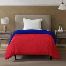 home expressions Red & Blue AC Room 150 GSM Single Bed Comforter-picture-34