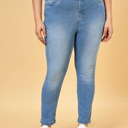 Honey Curvytude by Pantaloons Women Skinny Fit Light Fade Jeans-image-14