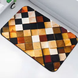 IVAZA Walnut Brown Geometric Patterned 553 GSM Bathmat-image-92