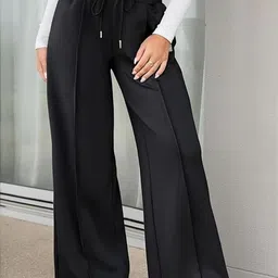 Imsa Moda Women Loose Fit High-Rise Trousers-image-68