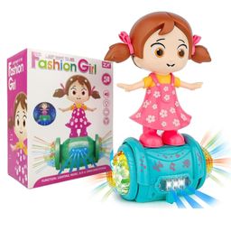 360 Degree Rotating Musical Dancing Fashion Princess Doll Girl with 5D Light & Musical Sound - Multicolour-6