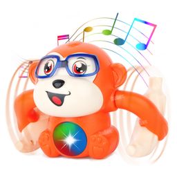 Fiddlerz Tumbling Dancing Monkey Toy for Kids Wearing Glasses Baby with Lights Sound Voice and Touch Sensor Activated (Multicolor)-4