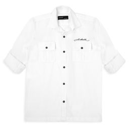 CAVIO Cotton Full Sleeves Solid Shirt - White-image-30