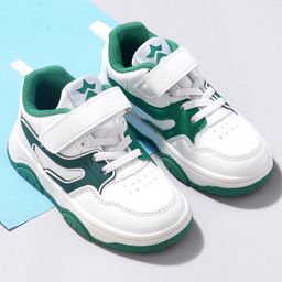 Cute Walk by Babyhug Velcro Closure Sneakers -White & Green-image-21