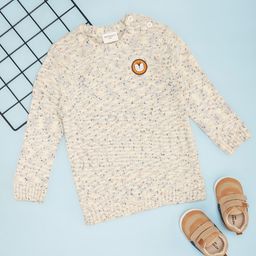 Pantaloons Baby Cotton Full Sleeves Abstract Printed Patch Detailed Sweater - Off White-image-88