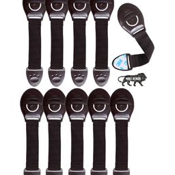 Kids Station Furniture Safety Locks for Baby Safety - Strong and Adhesive Child / Toddler / Infants Safety Locks for Drawers, Cabinets, Fridge and Cupboard - Baby Proofing Product - Pack of 10 (Brown)-27