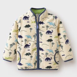 Mark & Mia Full Sleeves Winter Jacket With Dino Print - Beige-image-29