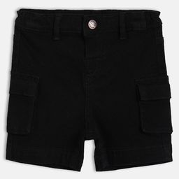 MINI KLUB Cotton Woven Solid Shorts - Black-picture-33
