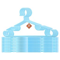 Kuber Industries Blue Pack Of 25 Multipurpose Baby Hangers For Wardrobe-3