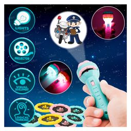 Fiddlerz Flash Slide Projection Light Toy Pack of 3 - Multicolor image 2