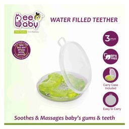 BeeBaby Frog Shape Teethers for 6 to 12  Months BPA Free Cooling Water Filled Baby Teether Soft Teething Toy for Babies with Carry Case Soothes Gums and Easy to Grip (6 Months+) (Frog - Green) image 2