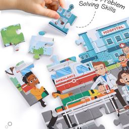 Intelliskills 4-in-1 Community Helpers Jigsaw Puzzle (Set of 4) | Multicoloured, 140 Pieces | For Gifting | Teaches Occupations, Social Roles & Hand-Eye Coordination | BIS Certified | Educator Recommended image 2
