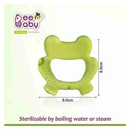 BeeBaby Frog Shape Teethers for 6 to 12  Months BPA Free Cooling Water Filled Baby Teether Soft Teething Toy for Babies with Carry Case Soothes Gums and Easy to Grip (6 Months+) (Frog - Green) image 3