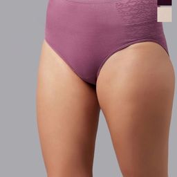 DressBerry Pack Of 3 Assorted Seamless High-Rise Hipster Briefs-picture-14