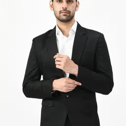 FIVEFEB Slim-Fit Notched Lapel Cotton Single-Breasted Blazer-picture-45