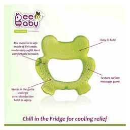 BeeBaby Frog Shape Teethers for 6 to 12  Months BPA Free Cooling Water Filled Baby Teether Soft Teething Toy for Babies with Carry Case Soothes Gums and Easy to Grip (6 Months+) (Frog - Green) image 5