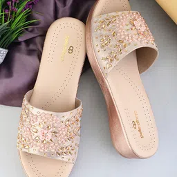 pelle albero Women Embellished Party Open Toe Flats-image-50