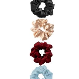 MAJESTIQUE 4 Pcs Satin Silk Scrunchies-16