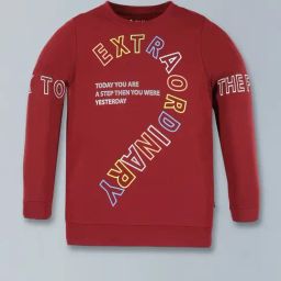 3PIN Boys Maroon Cotton Printed T-Shirt-42