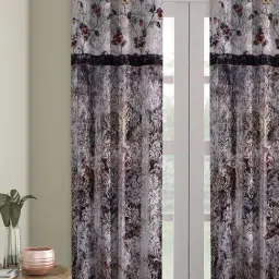 Romee Eyelet Grey Door Curtain (7 ft.) - Single Piece-image-98