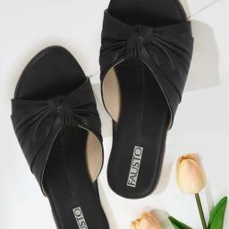 Fausto Women's Black Casual Sandals-image-85