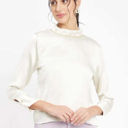 Madame White Regular Fit Top-16