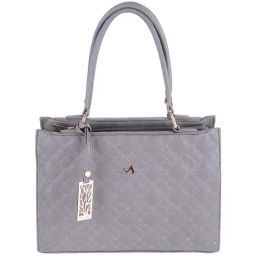 Metro Grey Synthetic Textured Handbag-42
