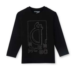 Gini & Jony Kids Black Cotton Printed Full Sleeves T-Shirt-image-28
