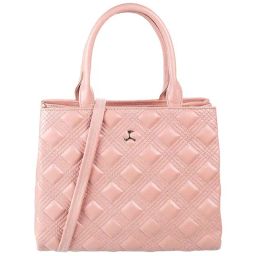 Mochi Peach Synthetic Quilted Handbag-3