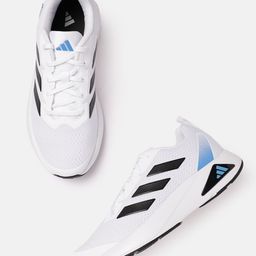ADIDAS Men Woven Design Round-Toe Grip-ed Running Shoes with Striped Detail-image-7