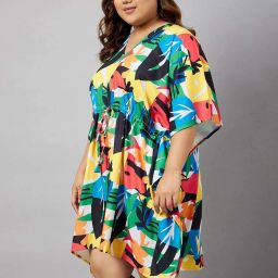 Secrets By ZeroKaata Multicolored Printed Kaftan image 4