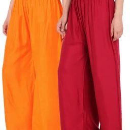 N-Gal Multicolor Flared Fit Palazzos (Pack Of 2)-image-25