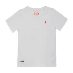 Blue Giraffe Kids White Cotton T-Shirt-picture-1
