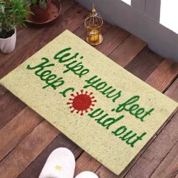 SWHF Beige & Green Rubber Bath Mat - Set of 1-image-3