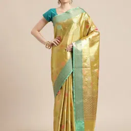 Banarasi Silk Works  Woven Saree with Blouse-picture-33