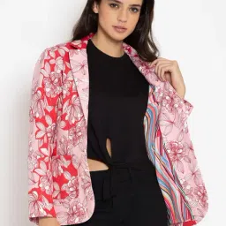 SHAYE Pink Full Sleeves Blazer-picture-26