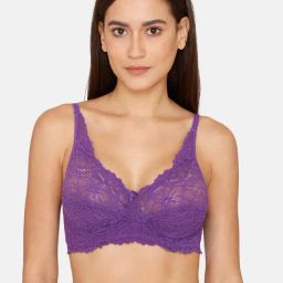 Rosaline by Zivame Purple Non Wired Non Padded Full Coverage Bra-image-29