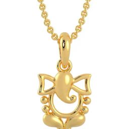 Malabar Gold and Diamonds 22k Gold Ganesh Pendant without Chain for Kids-image-37