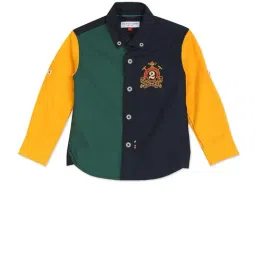 U.S. Polo Assn. Boys Multicolor Color Block Full Sleeves Shirt-picture-22