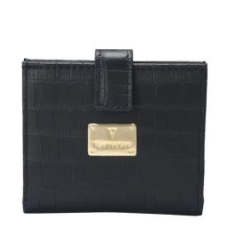 Van Heusen Black Textured Bi-Fold Wallet for Women-picture-37